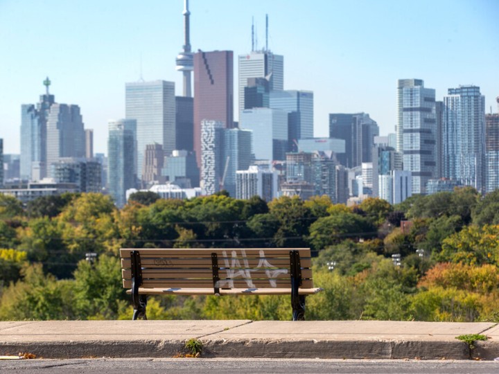  The downtown skyline along Broadview Ave. in Toronto, Ont. on Wednesday October 5, 2022.