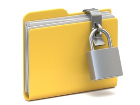 Locked file holder