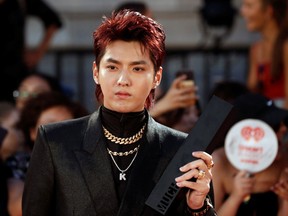 Kris Wu arrives at the iHeartRadio MuchMusic Video Awards (MMVA) in Toronto, Ontario, Canada August 26, 2018. REUTERS/Mark Blinch/File Photo