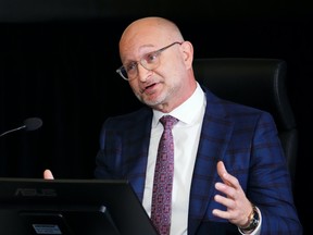 Minister of Justice and Attorney General of Canada David Lametti appears as a witness at the Public Order Emergency Commission in Ottawa, on Wednesday, Nov. 23, 2022. THE CANADIAN PRESS/Sean Kilpatrick