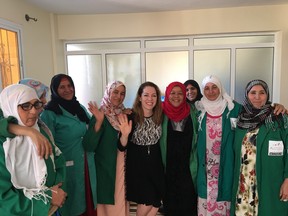 Melissa Harvey, founder of Zorah Biocosmétiques, with her team of Berber women. PHOTO SUPPLIED.