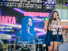 A performer takes the stage at DESIFEST, presented by TD, in Toronto, ON. SUPPLIED
