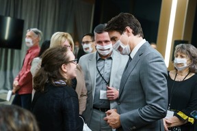 Prime Minister Justin Trudeau has continued with his practice of arbitrarily wearing face masks sometimes, but not others. But his appearance at an event for the International Day of Persons with Disabilities featured the debut of a new “accessible” mask that contains a clear plastic component behind which the wearer’s face is visible. The technology exists so that deaf people can still tell when masked individuals are talking to them.
