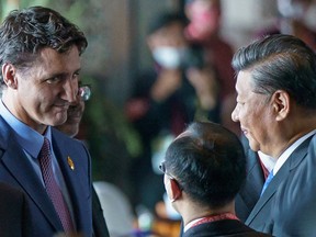 Justin Trudeau and Xi Jinping
