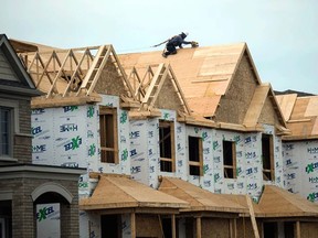 Houses under construction.