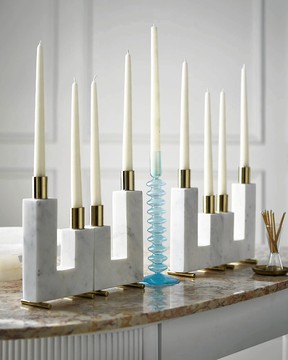 Marble Hanukkah Candlesticks, $29.99 each, Homesense
