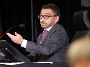 Transport Minister Omar Alghabra appears as a witness at the Public Order Emergency Commission in Ottawa on Wednesday, November 23, 2022.