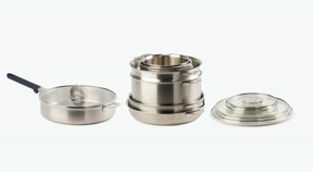 Stackware pots and the removable handle. PHOTO SUPPLIED.