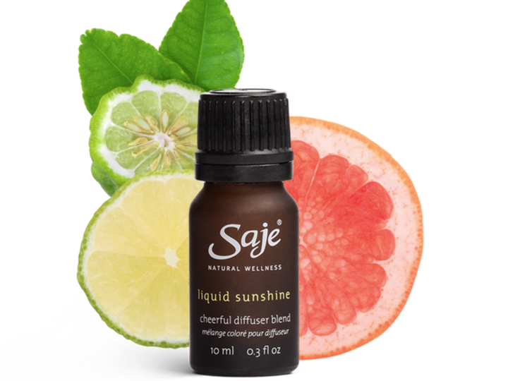  Saje’s Liquid Sunshine Diffuser Blend is fresh and clean.