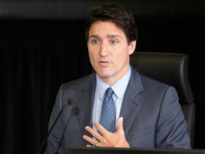 Prime Minister Justin Trudeau appears as a witness at the Public Order Emergency Commission in Ottawa, Friday, Nov. 25, 2022. THE CANADIAN PRESS/Adrian Wyld