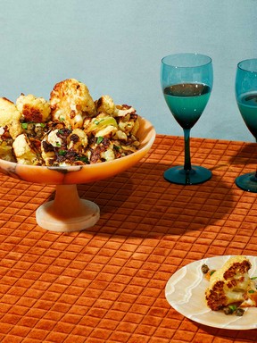 Cauliflower with anchovy oil and crispy capers from Colu Cooks: Easy Fancy Food
