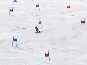 Canada's Cassidy Gray competes in the giant slalom race at the U.S. Alpine Championships, at Sugarloaf ski resort in Carrabassett Valley, Maine,&ampnbsp;Thursday, March 31, 2022. Alpine Canada has signed an agreement to join Abuse-Free Sport, which is a new independent program to prevent and address maltreatment in sport.