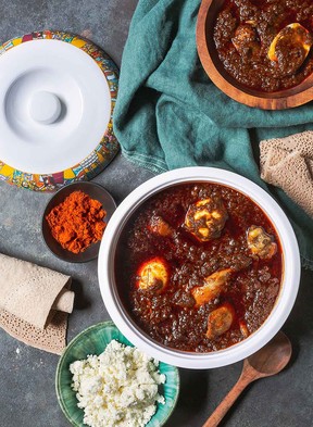 Doro wot (spicy chicken stew) from Enebla