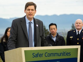 BC Premier David Eby announces a suite of public safety measures in a Sunday press conference at Vancouver's Queen Elizabeth Park.