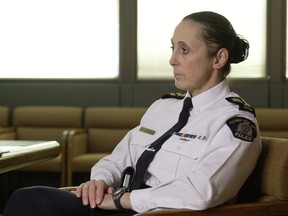 Assistant Commissioner Rhonda Blackmore, commanding officer of Saskatchewan RCMP, during an interview with