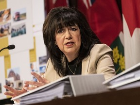 Ontario Auditor General Bonnie Lysyk speaks during a press conference at Queen's Park after the release of her 2019 annual report in Toronto on Wednesday, December 4, 2019.