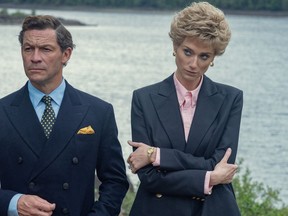 Dominic West takes on the role of Prince Charles and Elizabeth Debicki portrays Princess Diana in Season 5 of "The Crown." The Netflix drama offers a sometimes sympathetic look at Charles while depicting Diana as a twerp at times. Keith Bernstein/Netflix