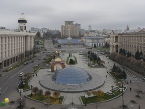 A view of Independence Square in Kyiv, Ukraine, Thursday, Nov. 10, 2022.