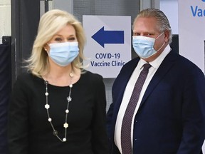 Mississauga Mayor Bonnie Crombie — seen above with Ontario Premier Doug Ford in 2021 — and other municipal leaders have voiced opposition to a new provincial housing law.