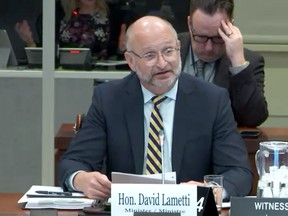Justice Minister David Lametti appears before the House of Commons justice committee in Ottawa on Monday, December 5, 2022.