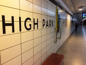 The platform at High Park subway station in Toronto.