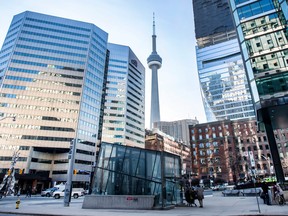 The area near Union Station in Toronto where a man was killed by a group of teenage girls. Peter J. Thompson / National Post