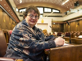 Independent senator Paula Simons in the Senate chamber.