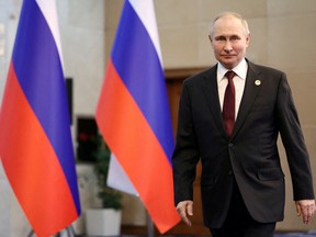 Russian President Vladimir Putin attends a news conference following the Eurasian Economic Union summit in Bishkek, Kyrgyzstan, December 9, 2022. Sputnik/Sergei Bobylyov/Pool via REUTERS