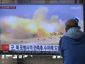 South Korea's military says North Korea has fired around 130 suspected artillery rounds Monday, Dec. 5, 2022, in waters near the rivals' western and eastern sea borders in another display of belligerence.