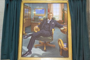 The Government of Saskatchewan has just unveiled its official portrait of former premier Brad Wall. Despite what the aesthetics of the image may indicate, Wall’s tenure did not take place during the 1970s.