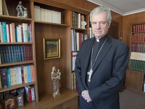Archbishop Christian Lépine is seen in his office Wednesday, March 27, 2019 in Montreal.