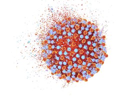 destruction of hepatitis c virus, 3d illustration. conceptual image for hepatitis c treatment