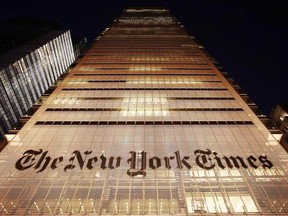 The New York Times building in New York.