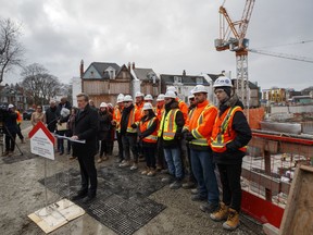 Toronto Mayor John Tory speaks during a news conference at a residential housing construction site in Toronto, Thursday, Jan. 16, 2020. Urban planners and experts say Toronto's recently approved housing plan is a good step forward but more efforts are needed to address the city's affordability crisis.
