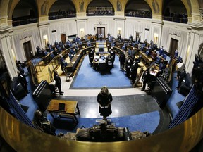 The throne speech is delivered at the Manitoba Legislature in Winnipeg, on November 23, 2019. Voters in part of western Winnipeg go to the polls Tuesday in a byelection for the Kirkfield Park constituency, which has been vacant since former Progressive Conservative cabinet minister Scott Fielding resigned last spring.