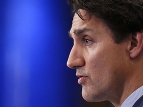 Prime Minister Justin Trudeau holds a press conference, in Djerba, Tunisia on Sunday, Nov. 20, 2022. Trudeau says the federal government is reviewing an RCMP equipment contract with a company that has ties to China's government.