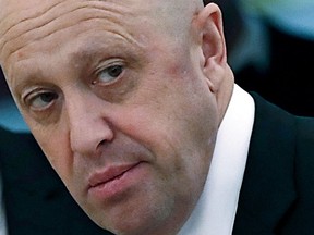 FILE - Russian businessman Yevgeny Prigozhin is shown prior to a meeting of Russian President Vladimir Putin and Chinese President Xi Jinping in the Kremlin in Moscow, Russia, July 4, 2017. The White House said Thursday that the Wagner Group, a private Russian military company, has taken delivery of an arms shipment from North Korea to help bolster its forces as it fights side-by-side with Russian forces in Ukraine. The U.S. assesses that Wagner, owned by Putin ally Yevgeny Prigozhin, is spending about $100 million a month in the fight.