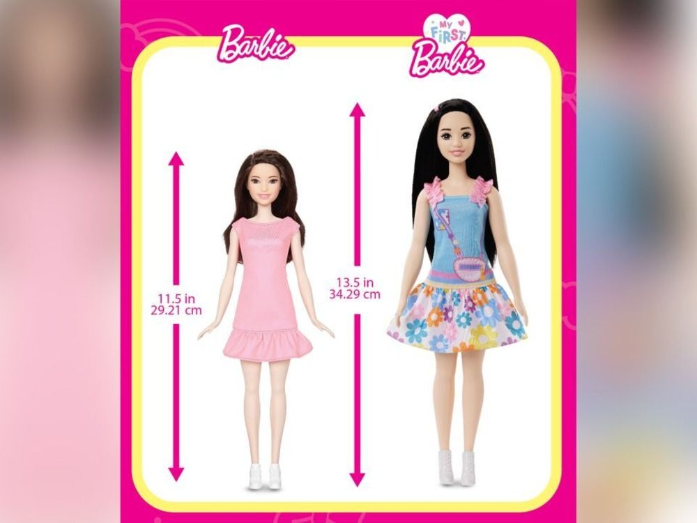 Barbie doll discount size in cm