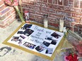 MEMPHIS, TENNESSEE - JANUARY 21: Candles are placed outside of Graceland as fans gather to pay their respects ahead of the public memorial for Lisa Marie Presley on January 21, 2023 in Memphis, Tennessee. Presley, 54, the only child of American singer Elvis Presley, died January 12, 2023 in Los Angeles.