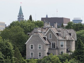 The prime minister's official residence at 24 Sussex Drive from Rockcliffe Park in Ottawa on Monday, July 22, 2019.