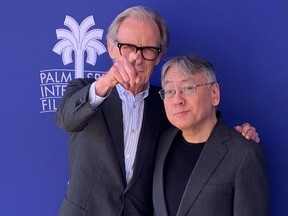 Kazuo Ishiguro with Bill Nighy, who stars in Living