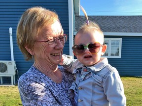 Charlene Snow with her granddaughter, Nora, in 2021.