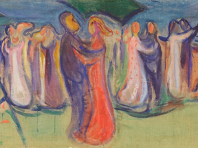 Dance on the Beach by Edvard Munch was part of a larger work called The Reinhardt Frieze, made up of 12 canvases.