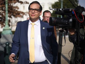 New York Congressman George Santos leaves the U.S. Capitol on Jan. 12, 2023, in Washington, D.C.