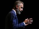 Dr. Jordan Peterson speaks at ICC Sydney Theatre in Sydney, Australia, in a file photo from Feb. 26, 2019. Rex Murphy says it is ludicrous that the College of Psychologists of Ontario is demanding its most famous member submit to social media 