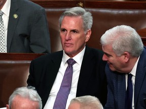 House Republican Leader Kevin McCarthy (R-CA) during the second day of voting for Speaker of the House, January 4, 2023. McCarthy has repeatedly failed to earn the necessary votes but has vowed to fight to the finish.