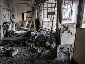 A view shows an intensive care unite of the city children's hospital damaged during the New Year night by a Russian military strike, amid Russia's attack on Ukriane, in Kherson, Ukraine January 1, 2023.