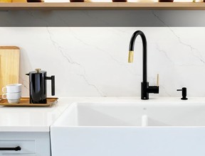 Erte Single Handle Pull Down Kitchen Faucet with Lever Handle, $1400