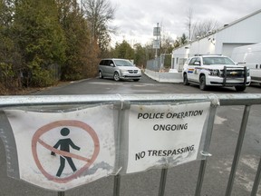 FILE - The end of Roxham Road where thousands of asylum seekers have illegally crossed the border into Canada.