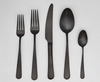 High-quality stainless steel cutlery, pictured here in Matte Black.